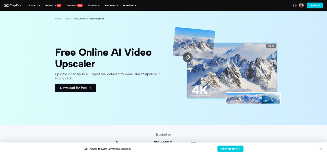 Upgrade Your Travel Footage Using CapCut AI Video Upscaler