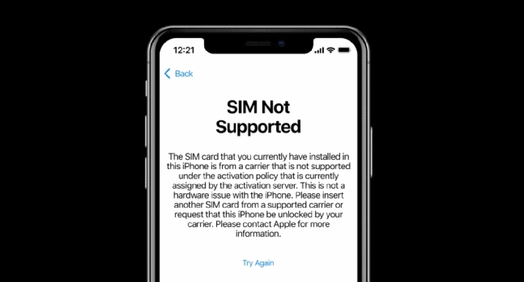 Sim not supported