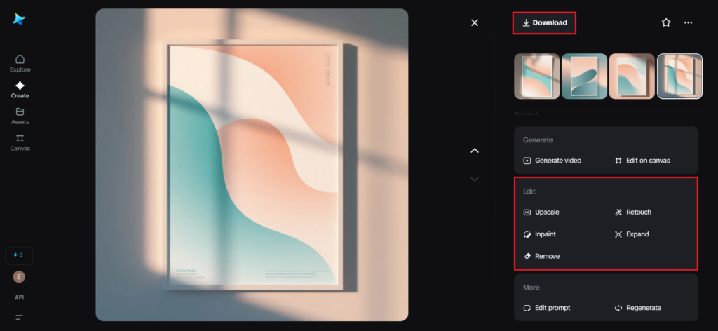 Dreamina - Modify and download