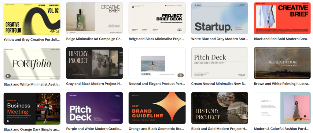 Canva presentation templates