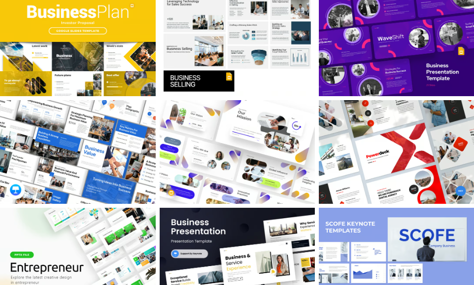 Envato Elements corporate PowerPoint templates