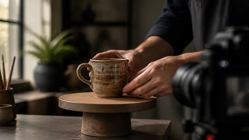 One controlled action and a stable camera path create a cleaner product reveal.