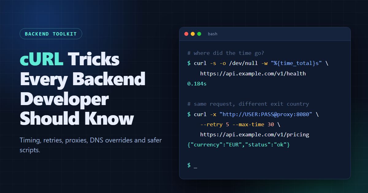 cURL Tricks Every Backend Developer Should Know