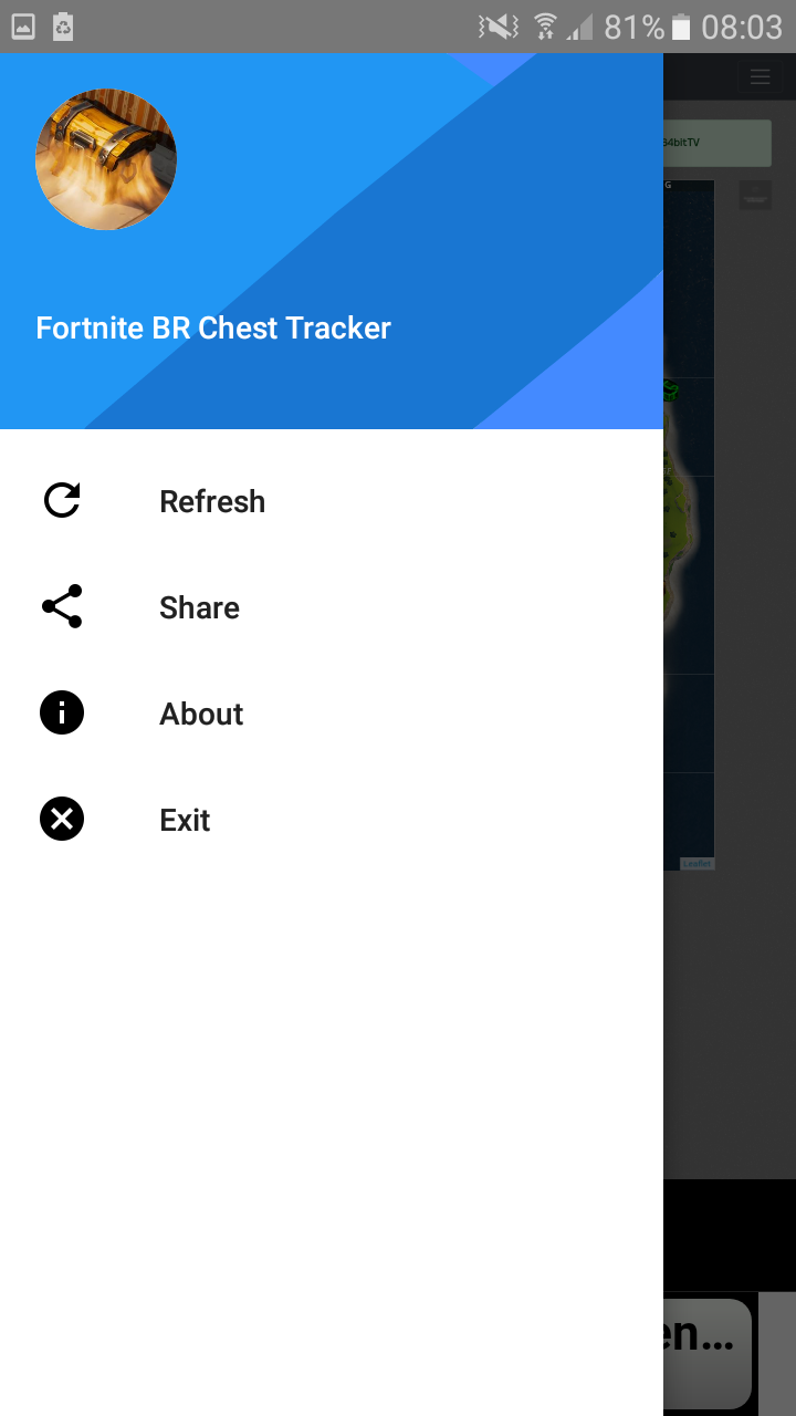 screenshots of app - chest tracker fortnite